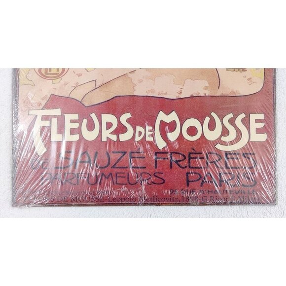 Vintage Reproduction Picture Tin Fleurs de Mousse - Le Grand Parfum A' La Mode - Picture 3 of 5